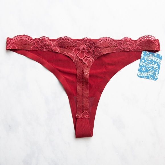 Ruby Red Teal Small Intimately Free People Thong - Picture 1 of 7